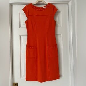 Boden Summer Ponte Dress, Bright Orange, size 6L
